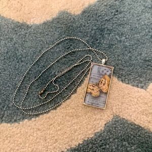 necklace with butterfly charm